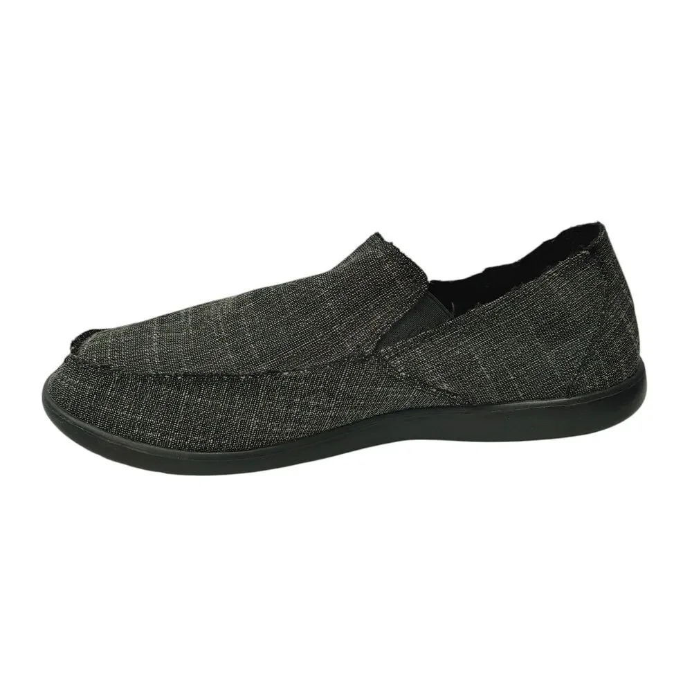 Crocs Men's Santa Cruz SL Slip-On Canvas Loafers Dark Gray Black M13 205708